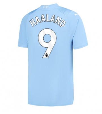 Manchester City Erling Haaland #9 Hjemmebanetrøje 2023-24 Kort ærmer